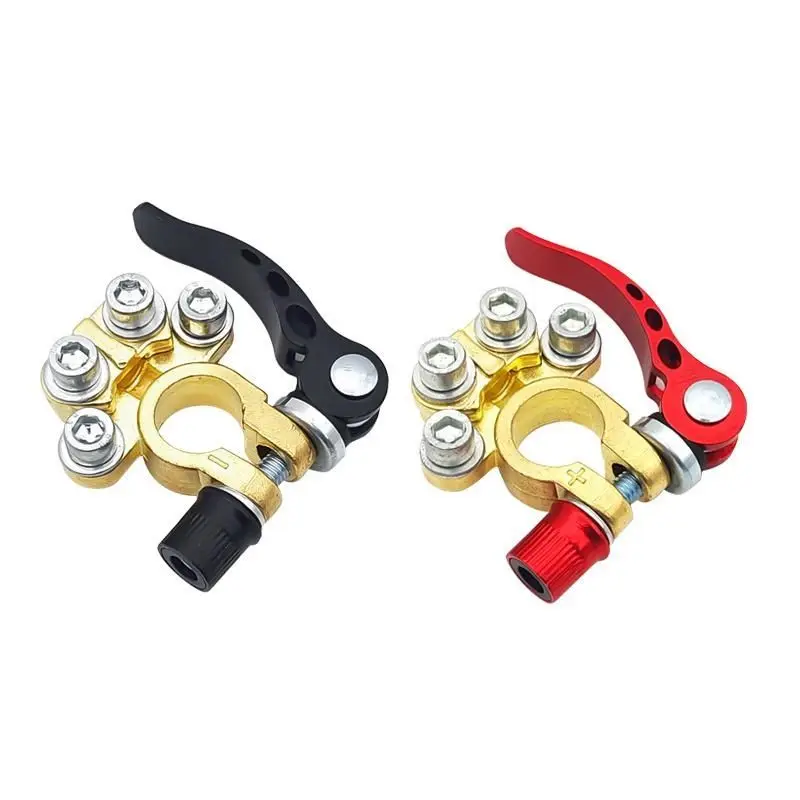 Battery Terminal Clamps Quick Release Brass - ขั้วต่อแบตเตอรี่รถยนต์แบบหนาพิเศษ ทำจากทองเหลืองแท้ พร้อมระบบปลดเร็ว