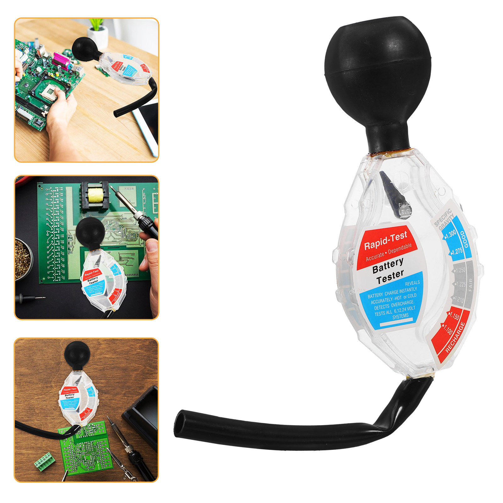 Battery Hydrometer Specific Gravity Tester - ไฮโดรมิเตอร์แบตเตอรี่ ใช้งานง่าย เครื่องทดสอบแบตเตอรี่รถยนต์ เครื่องมือทดสอบค่าความถ่วงจำเพาะของอิเล็กโทรไลต์ในรถยนต์