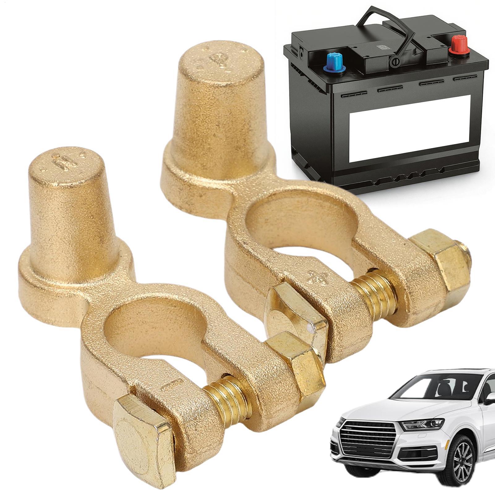 Battery Terminal Clamps Quick Release Brass - 1 คู่ ขั้วแบตเตอรี่รถยนต์ ขั้วบวก ขั้วลบ ขั้วต่อแบตเตอรี่