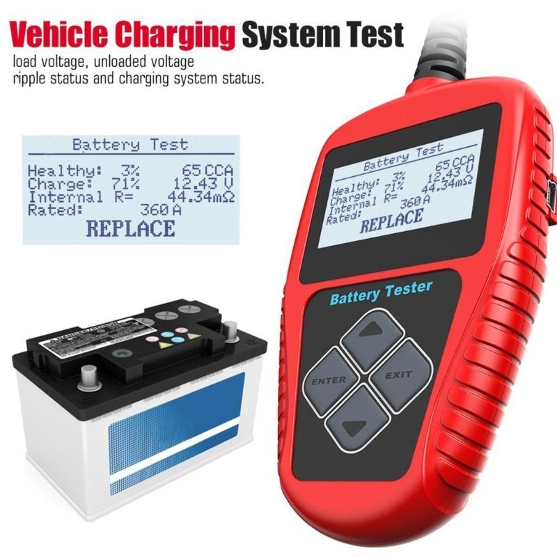 Alternator Tester Digital Diagnostic Tool - 462A รถจักรยานยนต์-เครื่องตรวจจับข้อบกพร่องแบตเตอรี่เครื่องทดสอบกระแสสลับแบบดิจิตอลเครื่องมือวินิจฉัยรถยนต์