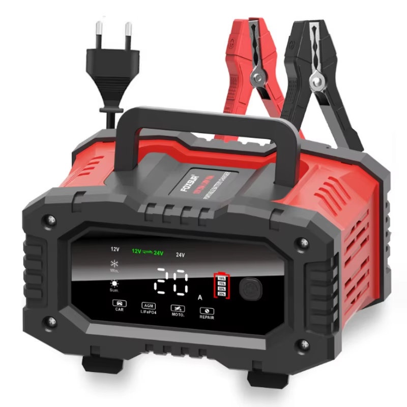 Lifepo4 Battery Charger Smart Automatic - เครื่องชาร์จแบตเตอรี่รถยนต์และมอเตอร์ไซค์ 12V24V20A เครื่องชาร์จแบตเตอรี่อัจฉริยะ สำหรับแบตเตอรี่ตะกั่วกรด AGM GEL