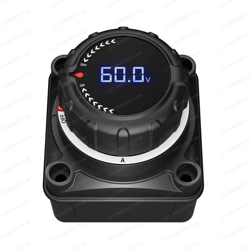 Battery Disconnect Switch Master Cut Off - สวิตช์ตัดแบตเตอรี่แบบอัพเกรดพร้อมโวลต์มิเตอร์สำหรับรถยนต์และรถบรรทุก DC 5-60V สวิตช์ตัด/ปิดวงจรหลัก