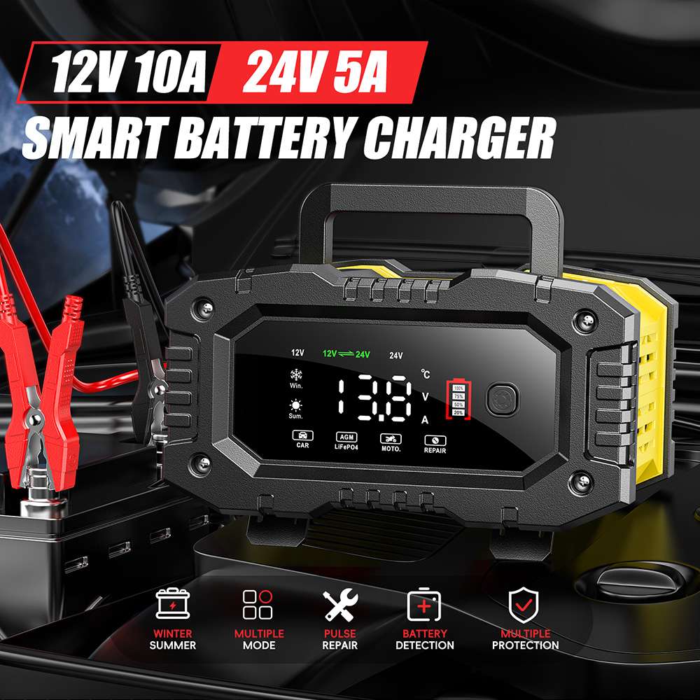 เครื่องชาร์จแบตเตอรี่รถยนต์ มอ - Lifepo4 Battery Charger Smart Automatic บทวิจารณ์และราคา