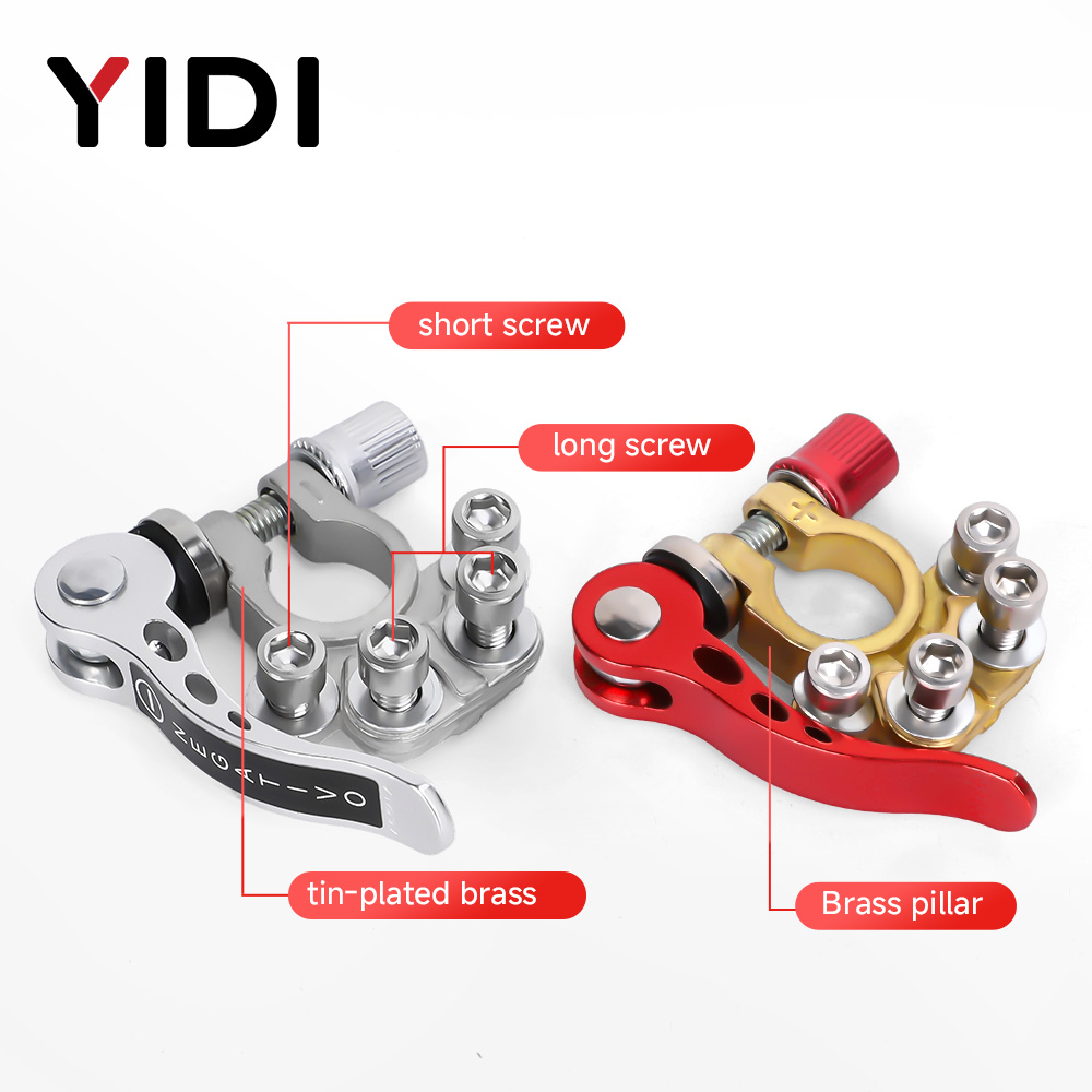 2 ชิ้น ขั้วต่อแบตเตอรี่รถยนต์  - Battery Terminal Clamps Quick Release Brass บทวิจารณ์และราคา