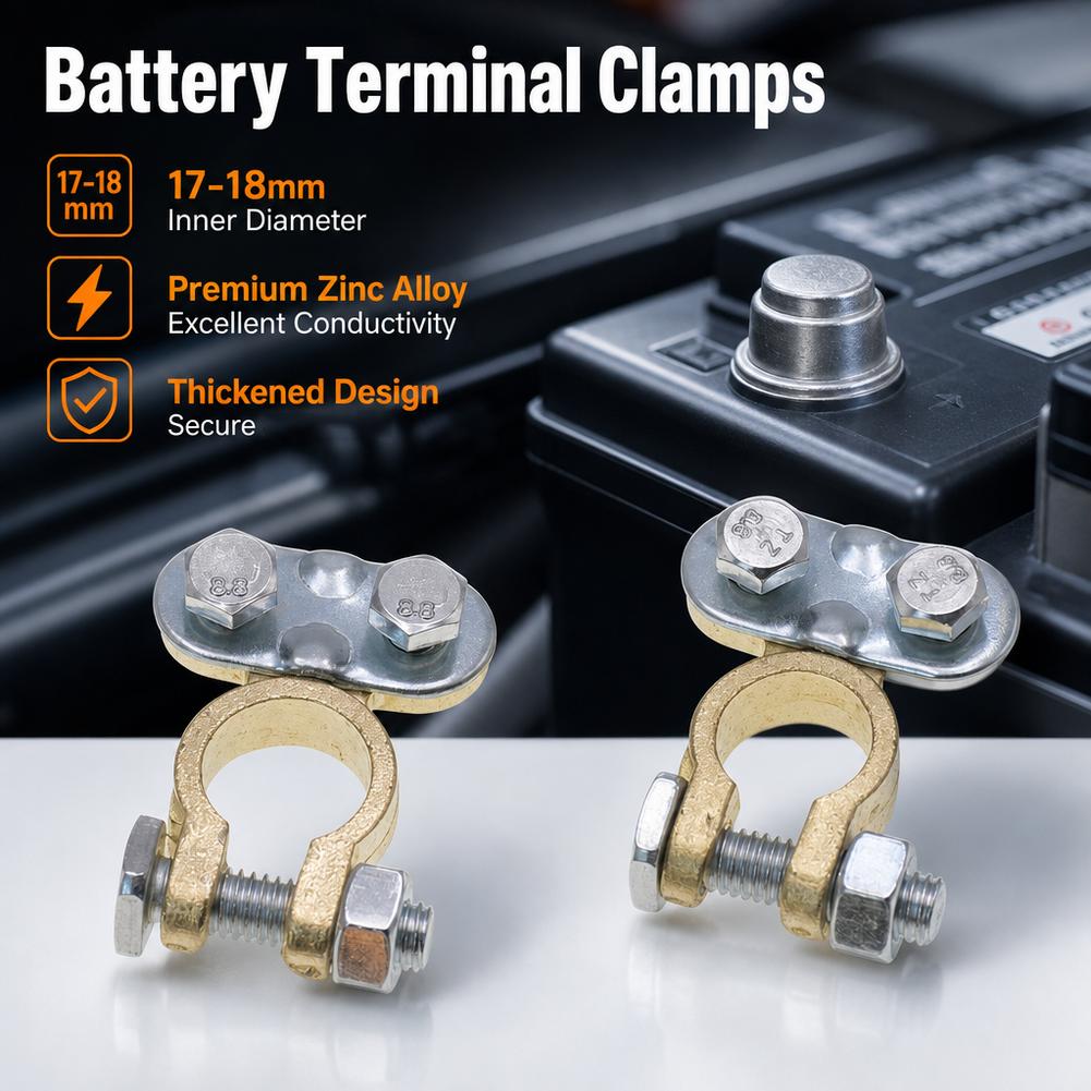 1 คู่ ขั้วต่อแบตเตอรี่ แคลมป์ส - Battery Terminal Clamps Quick Release Brass บทวิจารณ์และราคา