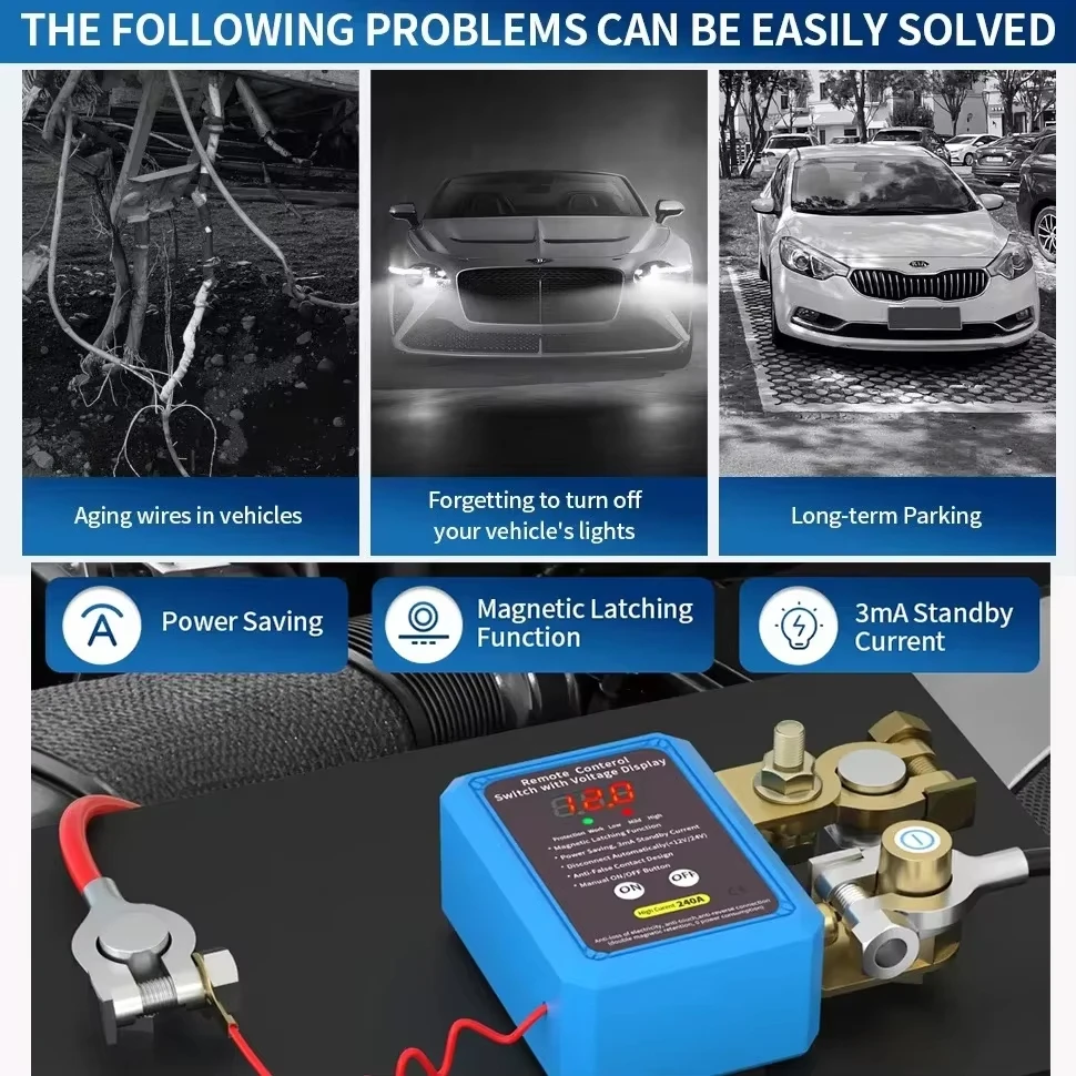 สวิตช์ตัดแบตเตอรี่อัตโนมัติ 12 - Battery Disconnect Switch Master Cut Off บทวิจารณ์และราคา