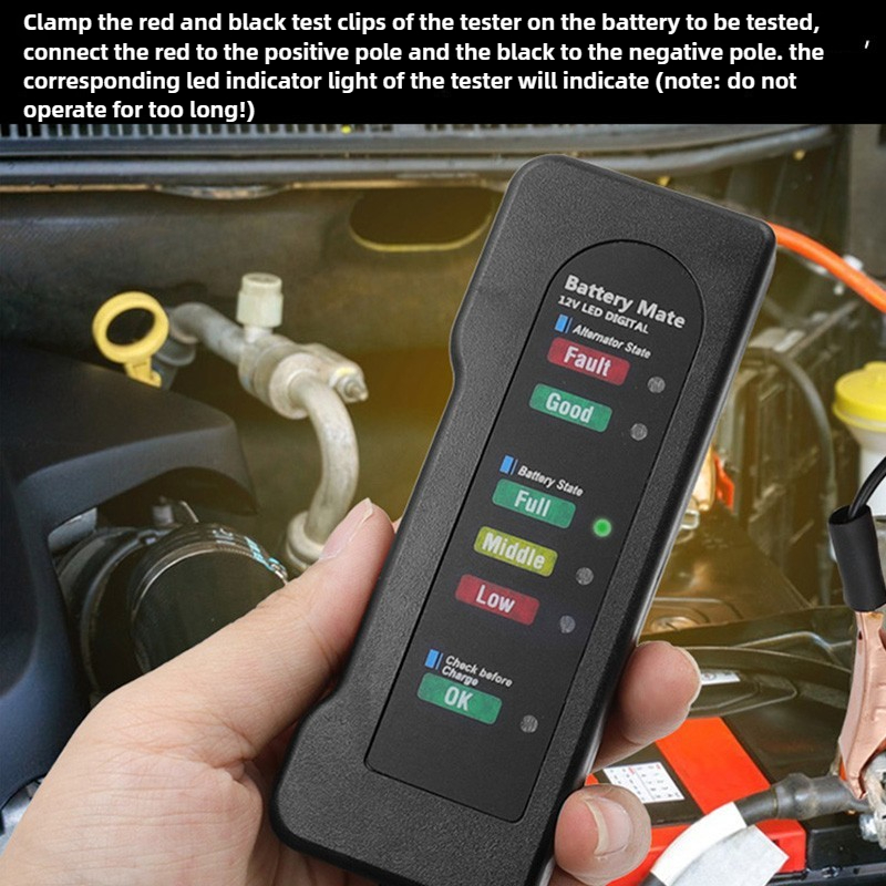 เครื่องทดสอบแบตเตอรี่รถยนต์แบบ - Alternator Tester Digital Diagnostic Tool บทวิจารณ์และราคา