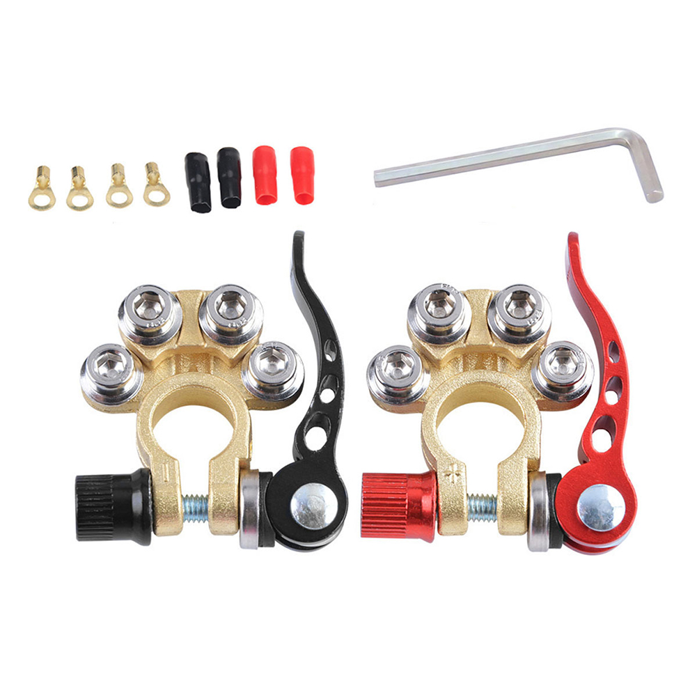 ขั้วต่อแบตเตอรี่รถยนต์แบบถอดเร - Battery Terminal Clamps Quick Release Brass บทวิจารณ์และราคา