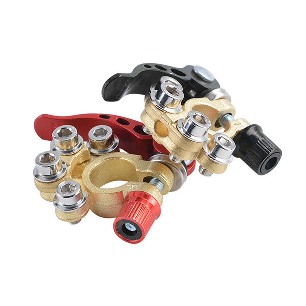 ขั้วต่อสายไฟบวกและลบ 12V แบบปล - Battery Terminal Clamps Quick Release Brass บทวิจารณ์และราคา