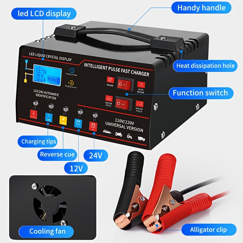 เครื่องชาร์จแบตเตอรี่อัจฉริยะ  - Lead Acid Battery Pulse Repair Desulfator บทวิจารณ์และราคา