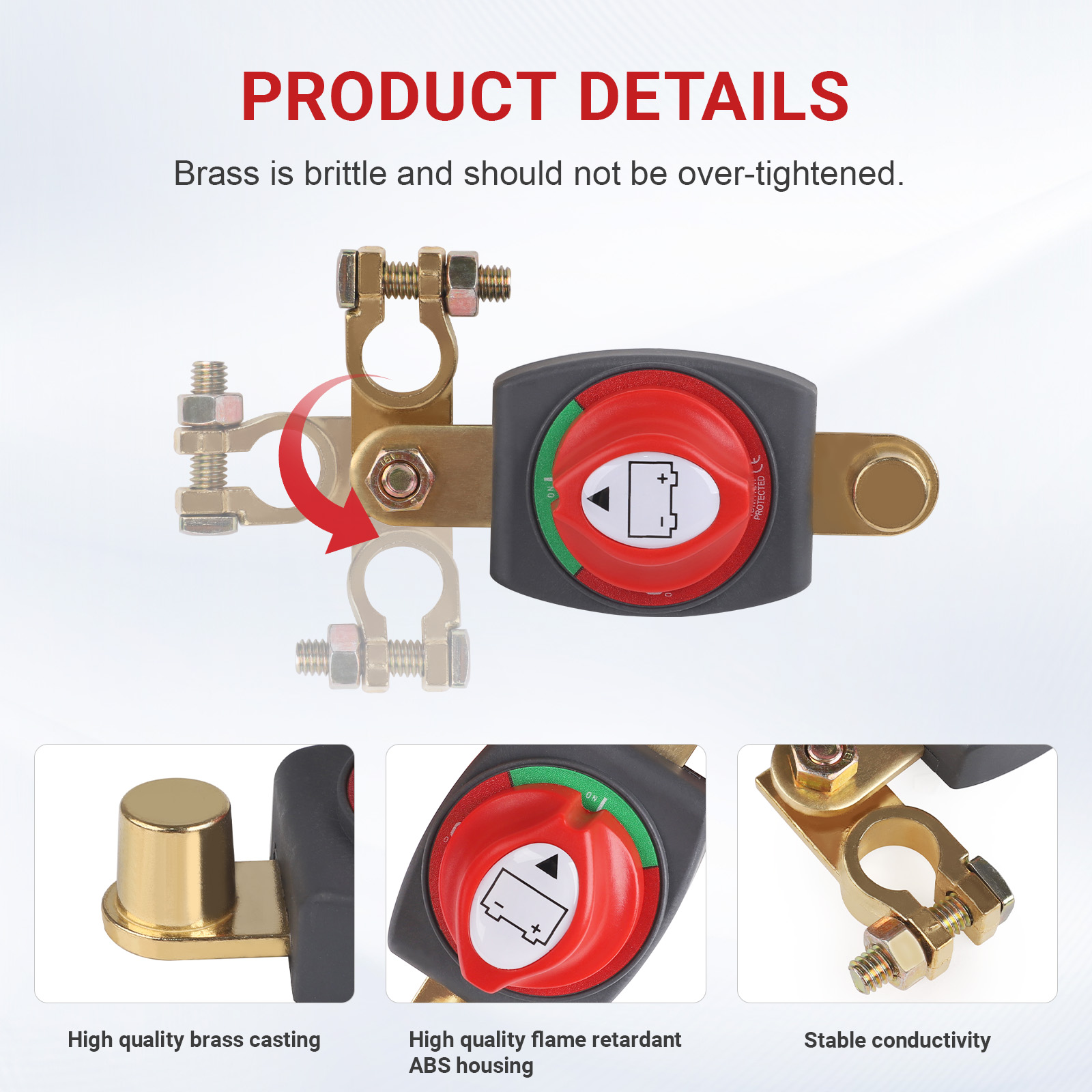 สวิตช์ตัดไฟแบบหมุน CNSPEED 12V - Battery Disconnect Switch Master Cut Off บทวิจารณ์และราคา