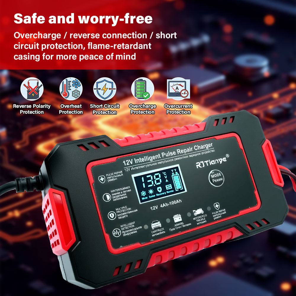 เครื่องชาร์จแบตเตอรี่รถยนต์/มอ - Smart Car Battery Charger 12V 24V 20A บทวิจารณ์และราคา