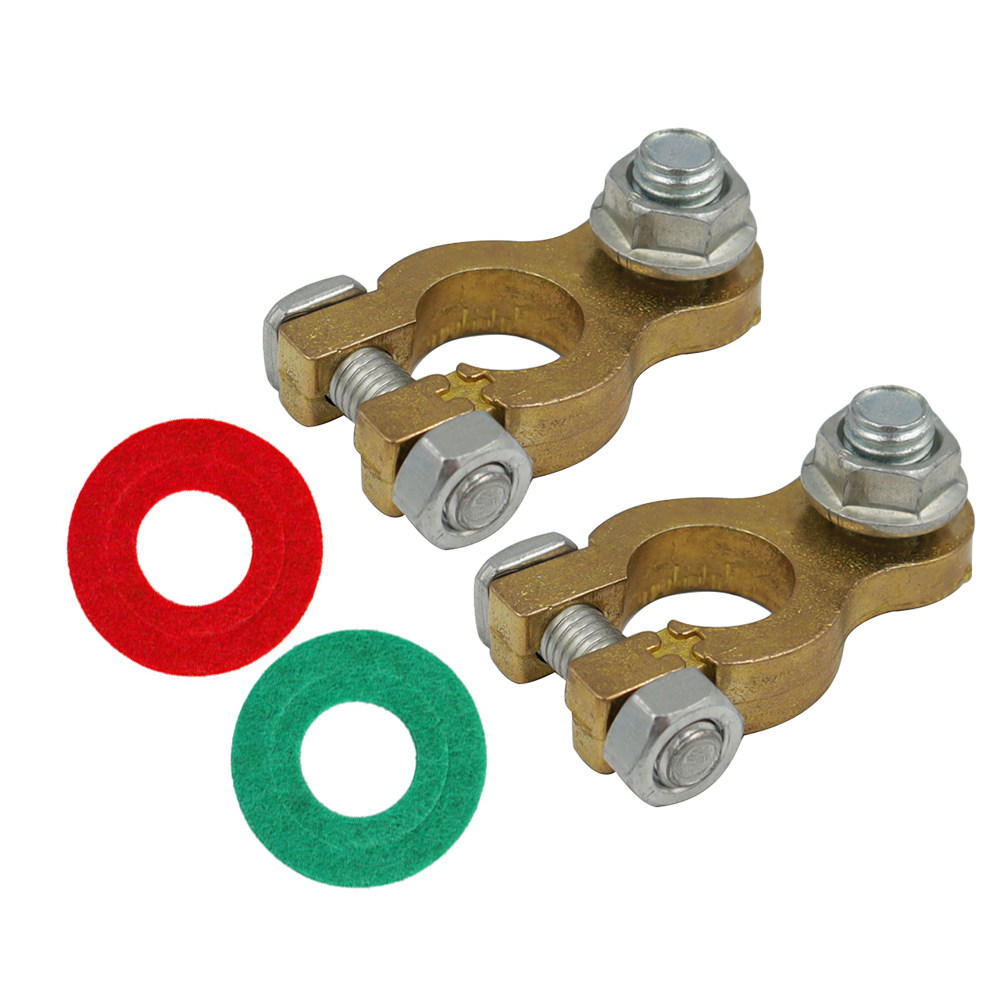 1 คู่ ขั้วต่อแบตเตอรี่รถยนต์ทอ - Battery Terminal Clamps Quick Release Brass บทวิจารณ์และราคา