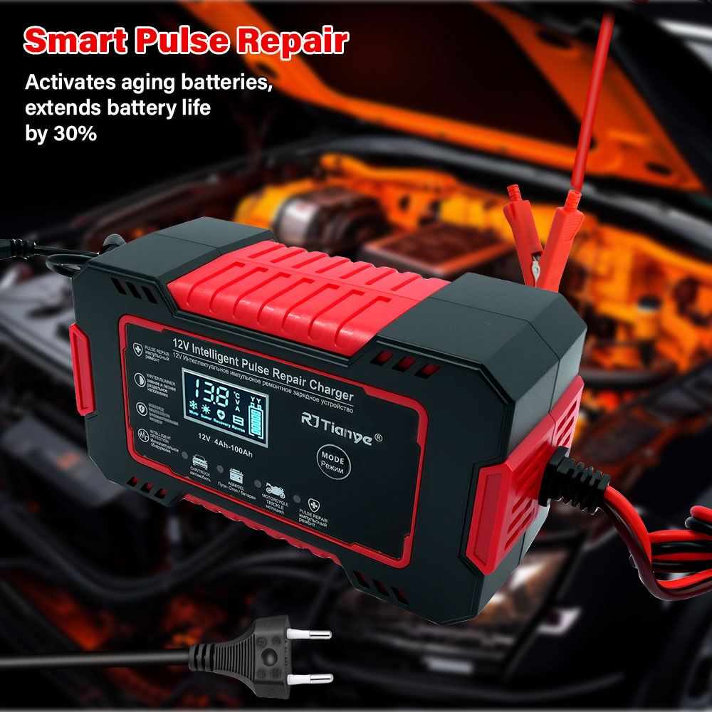 เครื่องชาร์จแบตเตอรี่รถยนต์/มอ - Smart Car Battery Charger 12V 24V 20A บทวิจารณ์และราคา