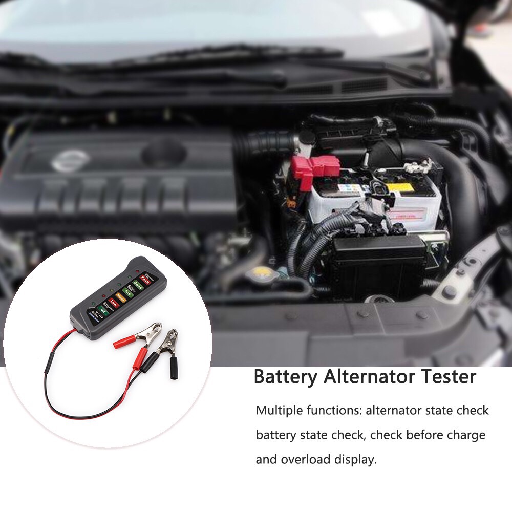 12V รถเครื่องทดสอบแบตเตอรี่เคร - Alternator Tester Digital Diagnostic Tool บทวิจารณ์และราคา