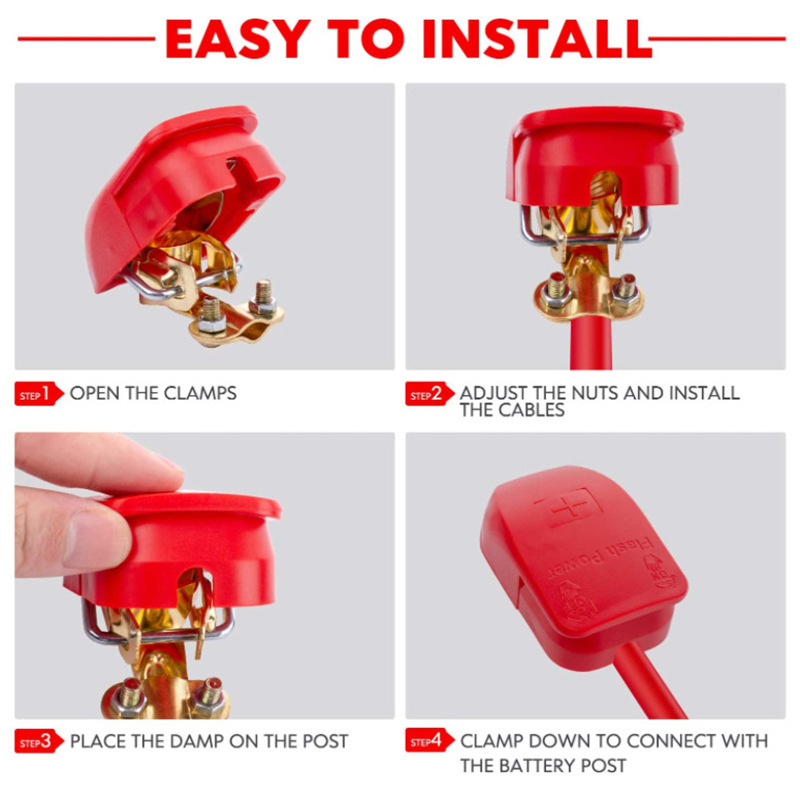 ขั้วต่อแบตเตอรี่รถยนต์แบบปลดเร - Battery Terminal Clamps Quick Release Brass บทวิจารณ์และราคา
