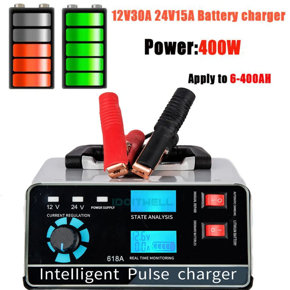 เครื่องชาร์จแบตเตอรี่อัจฉริยะ  - Lead Acid Battery Pulse Repair Desulfator บทวิจารณ์และราคา