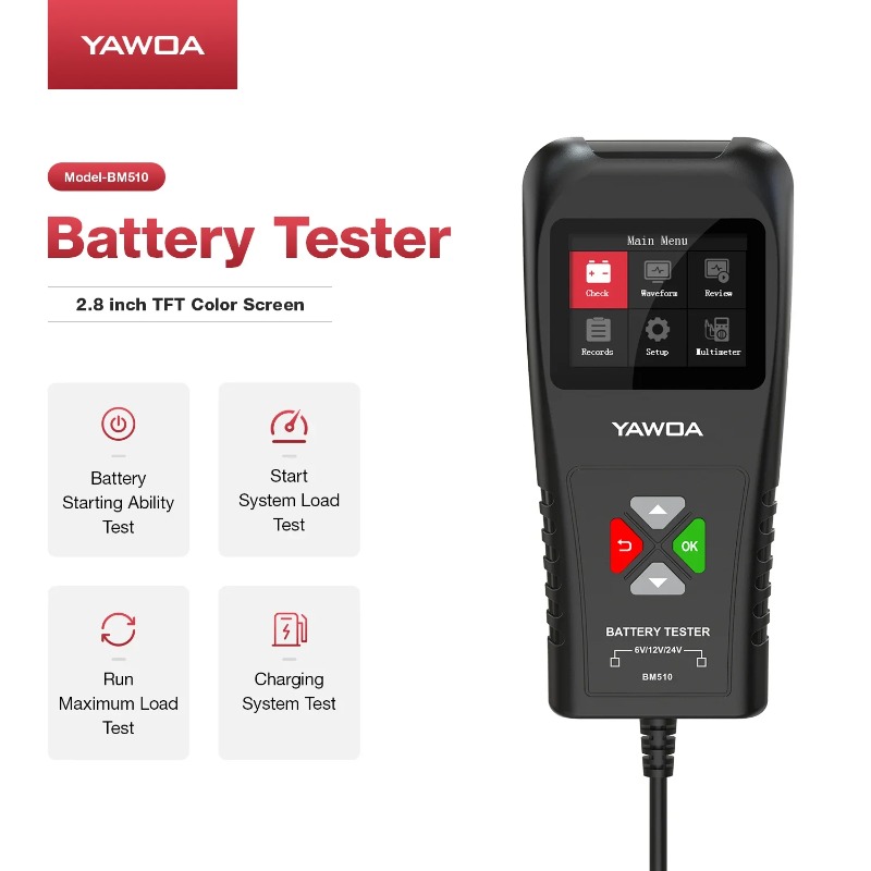 เครื่องทดสอบแบตเตอรี่รถยนต์ 3i - Car Battery Load Tester Digital Cranking บทวิจารณ์และราคา