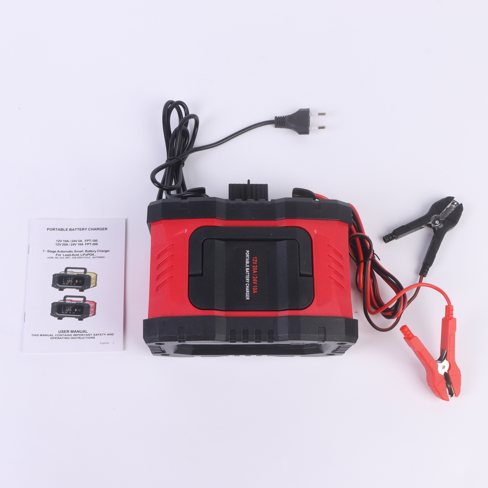 เครื่องชาร์จแบตเตอรี่ 12V 20A  - Smart Car Battery Charger 12V 24V 20A บทวิจารณ์และราคา