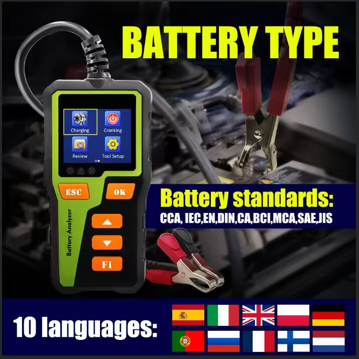 เครื่องทดสอบแบตเตอรี่รถยนต์ 12 - Car Battery Load Tester Digital Cranking บทวิจารณ์และราคา