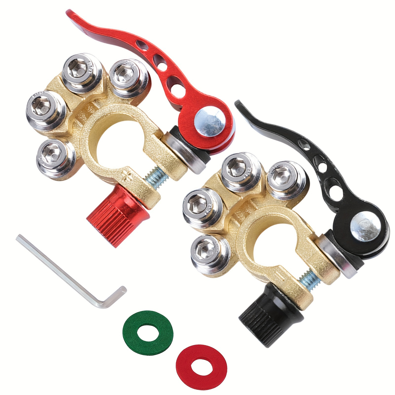 ชุดอุปกรณ์ขั้วต่อแบตเตอรี่ทองเ - Battery Terminal Clamps Quick Release Brass บทวิจารณ์และราคา